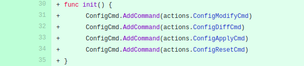 config editing commands
