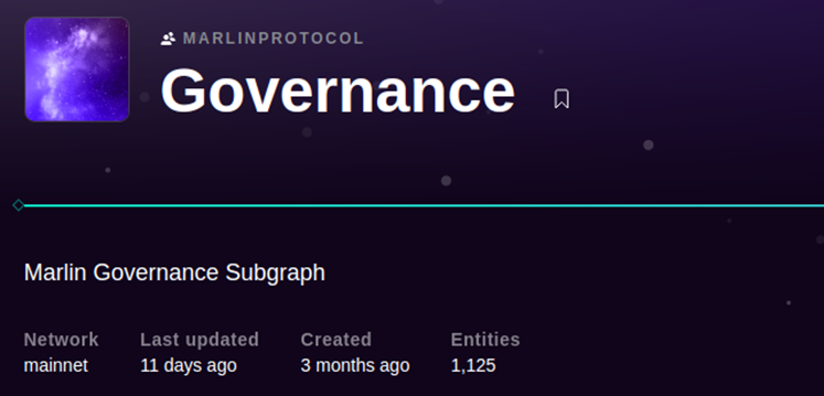 Governance subgraph