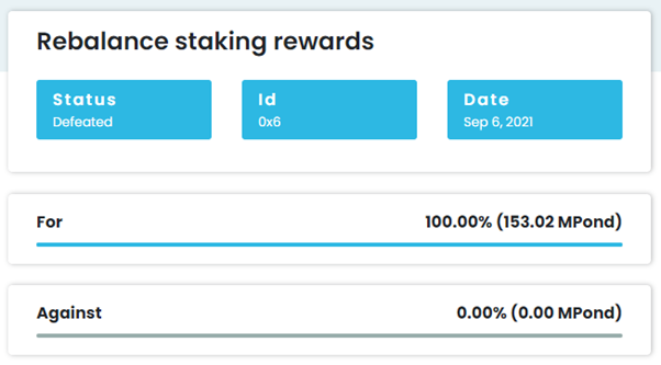 Rebalance staking rewards