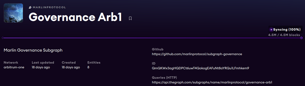 Governance Subgraph Arbitrum