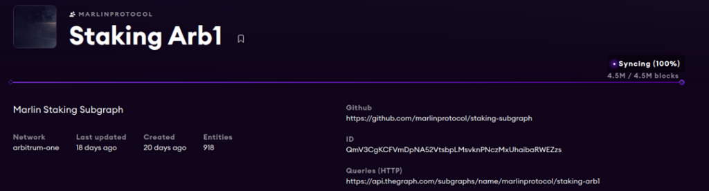 Staking Subgraph Arbitrum