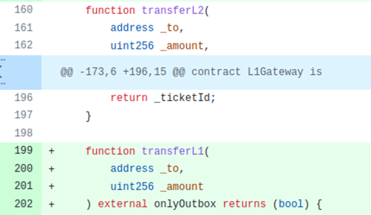 Arbitrum Outbox to the L1 bridge